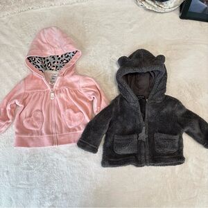 3 month zip up sweater hoods with bear ears baby girl
